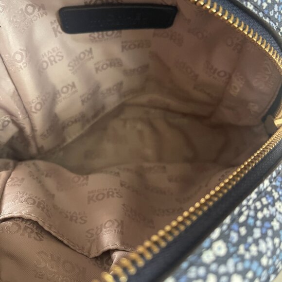 Michael Kors Abbey Blue/White Floral Mini Backpack - Picture 11 of 16